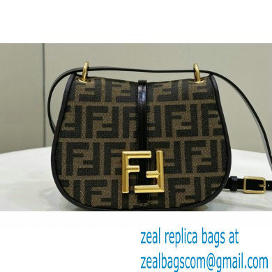 Fendi C Com Small bag in Brown FF jacquard fabric 2023 - Click Image to Close